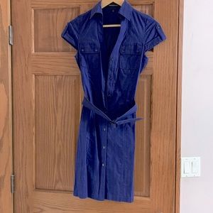 Dark blue pinstripe Size 2 Express dress